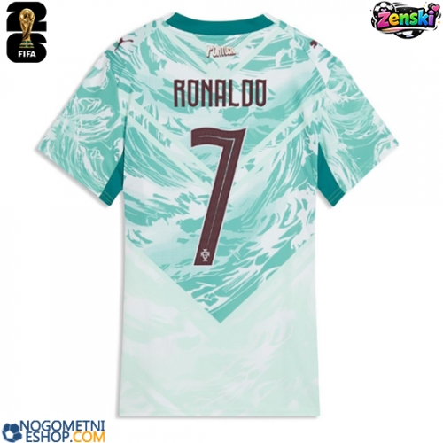 Ženski Nogometni dresi Portugalska Cristiano Ronaldo #7 Gostujoči SP 2026 Kratek Rokav